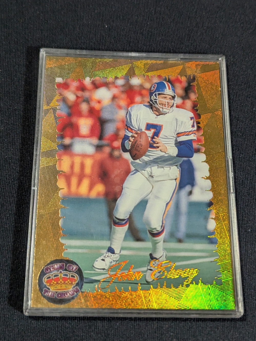 1994 Pacific Gems of the Crown #9 John Elway Denver Broncos Inside Acrylic Case
